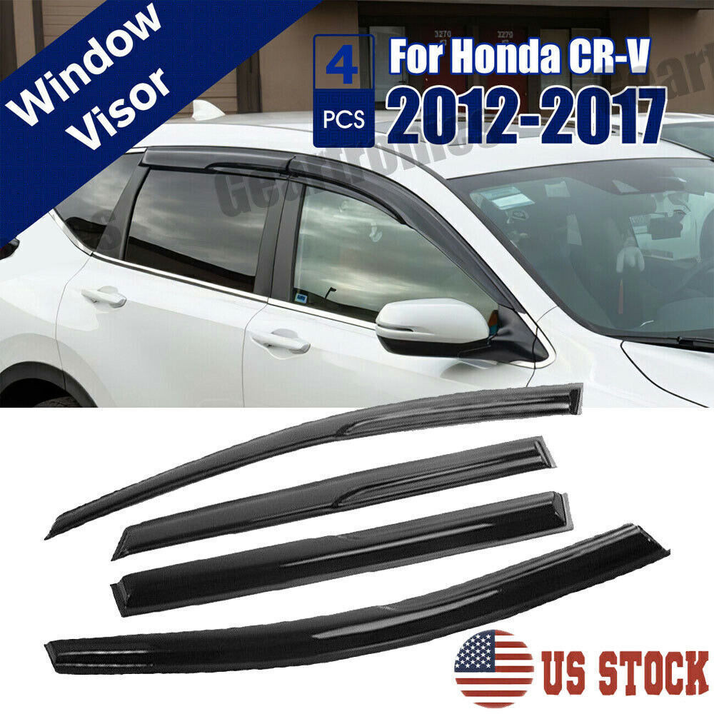 For 2012-2017 Honda CRV CR-V Mugen Style Window Visors Sun Rain Guards
