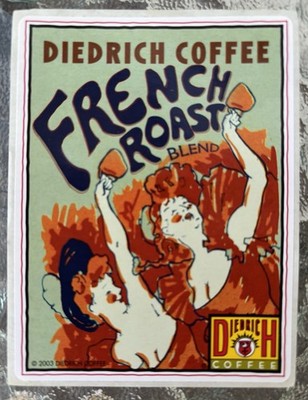 Diedrich Coffee French Roast Blend Sticker Label Vintage 3 X 4  Original Backing
