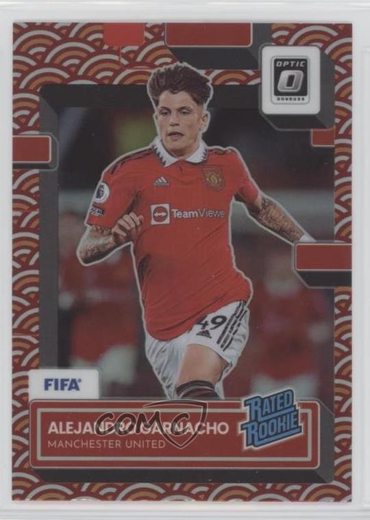 2022 Panini Donruss Rated Rookie Optic Photon Prizm Alejandro Garnacho #199 7m3