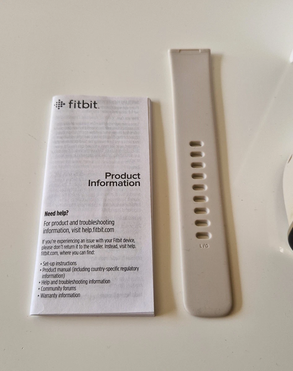 Fitbit Sense FB 512 - Mondweiß / Edelstahl Softgold Fitness Smart