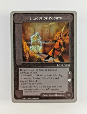 Plague of Wights - Middle Earth CCG card (1998 ICE) MECCG Silver Grey Border