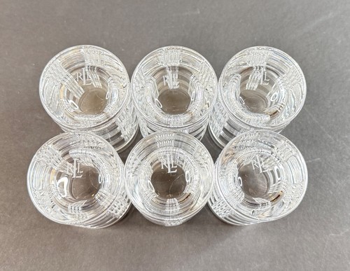 Set 6 bicchieri Ralph Lauren RLL GLEN PLAID doppio colpo cristallo alti 3-5/8" - Foto 15 di 18