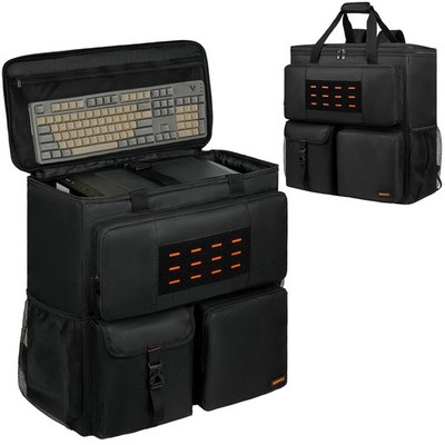 Computer Desktop Tower Large Carrying Case, PC Travel Case Backpack for ATX M...
