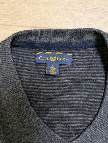 Club Room Mens Size Small Solid Crewneck Merino Wool Blend Sweater Gray - Picture 2 of 3