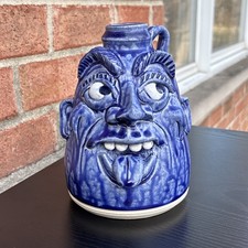 Robin Rodgers Ugly face jug pottery folk art Primitive Country Style Nice Glazed