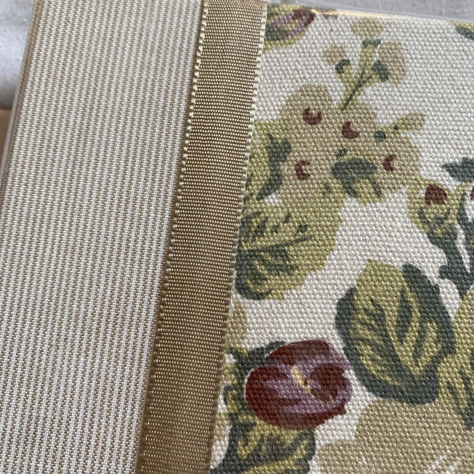 Vintage Hallmark Floral Fabric Covered 6 Ring Refillable ADDRESS BOOK  New - Image 4 of 4