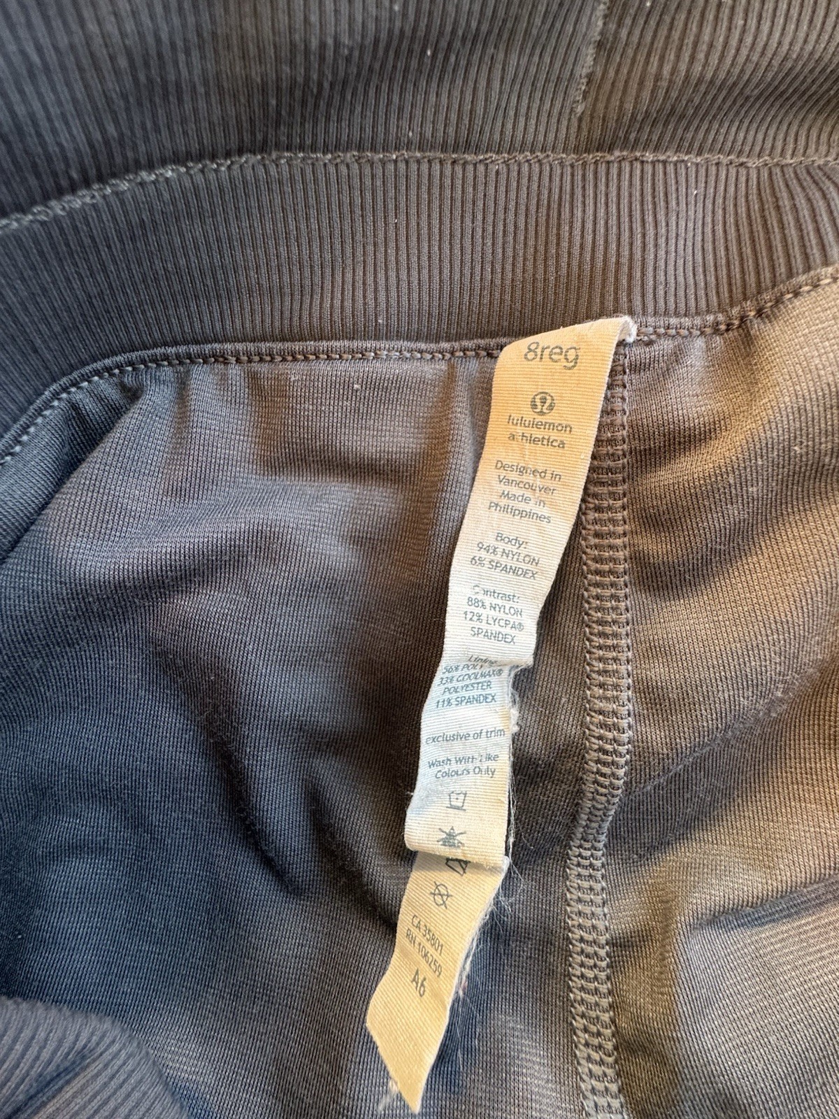 Lululemon Gray Lined Ripstop Drawstring Pants Sz 8 - image 7