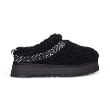 UGG TAZZ UGG BRAID BLACK SHEEPSKIN PLATFORM WOMEN'S SLIPPERS SIZE US 9/UK 7 NEW