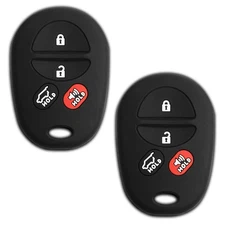2 Key Fob Remote Skin Shell Case Cover Replacement for Toyota GQ43VT20T