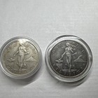1905s & 1907s Philippines 1 Peso Silver Coins. (2 coins in lot) — photo 4