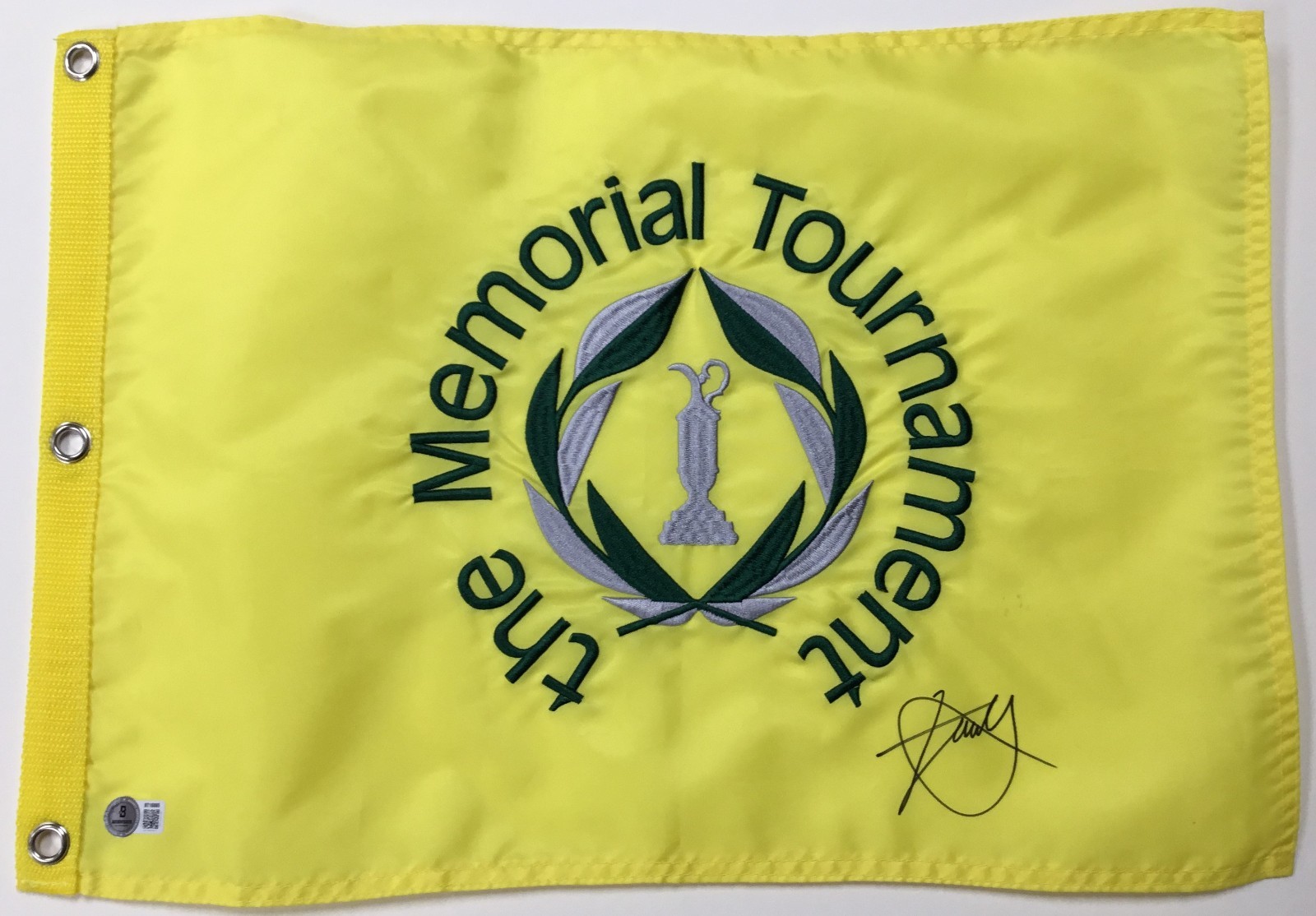 Xander Schauffele Autographed Signed The Memorial Tournament Pin Flag Beckett BT18865 