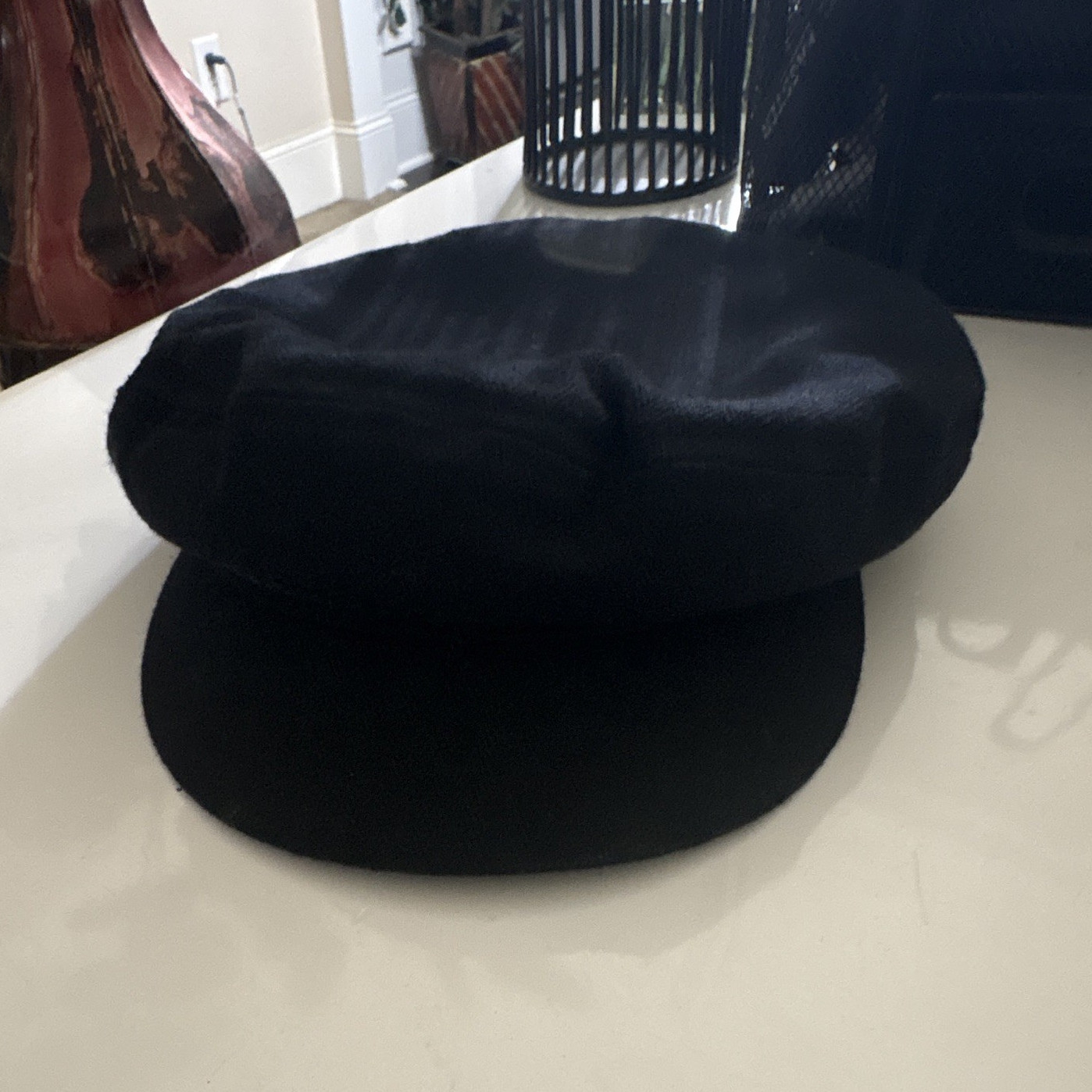 Brixton Men's Black Newsboy Cap Size S Solid Casual Fall Winter Classic