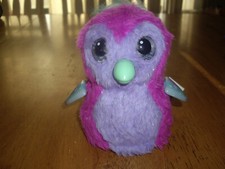 EUC Hatchimals Shimmering Draggle Glittering Gardens Pink Purple Blue Bird 5"