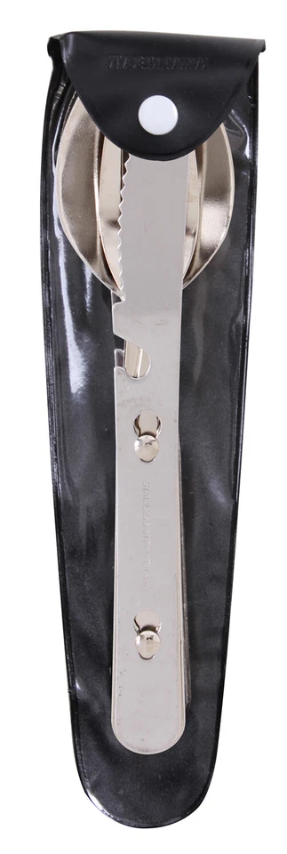 480-CK Chow Kit 3 Piece Stainless Steel Eating Utensils w/ Storage Carry Pouch - Image 2 of 2