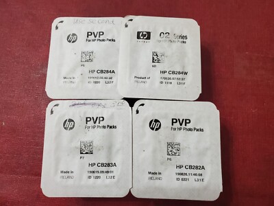 New Open Box Genuine HP  PVP Photo Packs: CB283A, CB282A And HP CB284W Ink + 02
