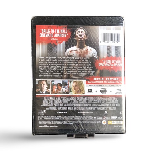 MAYHEM 4K UHD + Blu-ray Brand New Sealed - Afbeelding 2 van 2