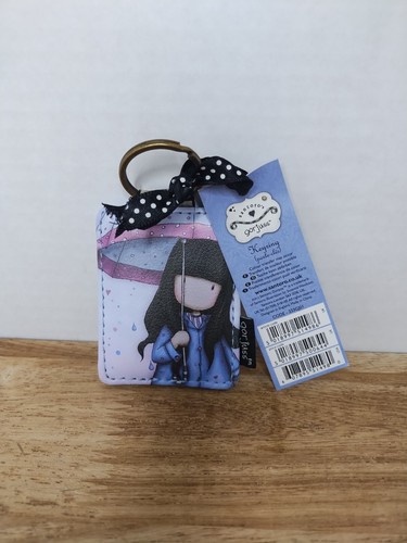 Santoro Gorjuss Flat Leather Keyring Keychain Puddles of Love 333GJ01 - Picture 3 of 3