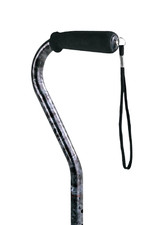 A51800 CAREX Offset Designer GRAY Cane Ergonomic Handle Strap Adjustable - NEW