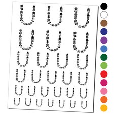 Elegant Botanical Floral Letter U Temporary Tattoo Water Resistant Set