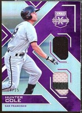 Hunter Cole Rookie Card 2016 Elite Extra Edition Dual Materials Purple #15 