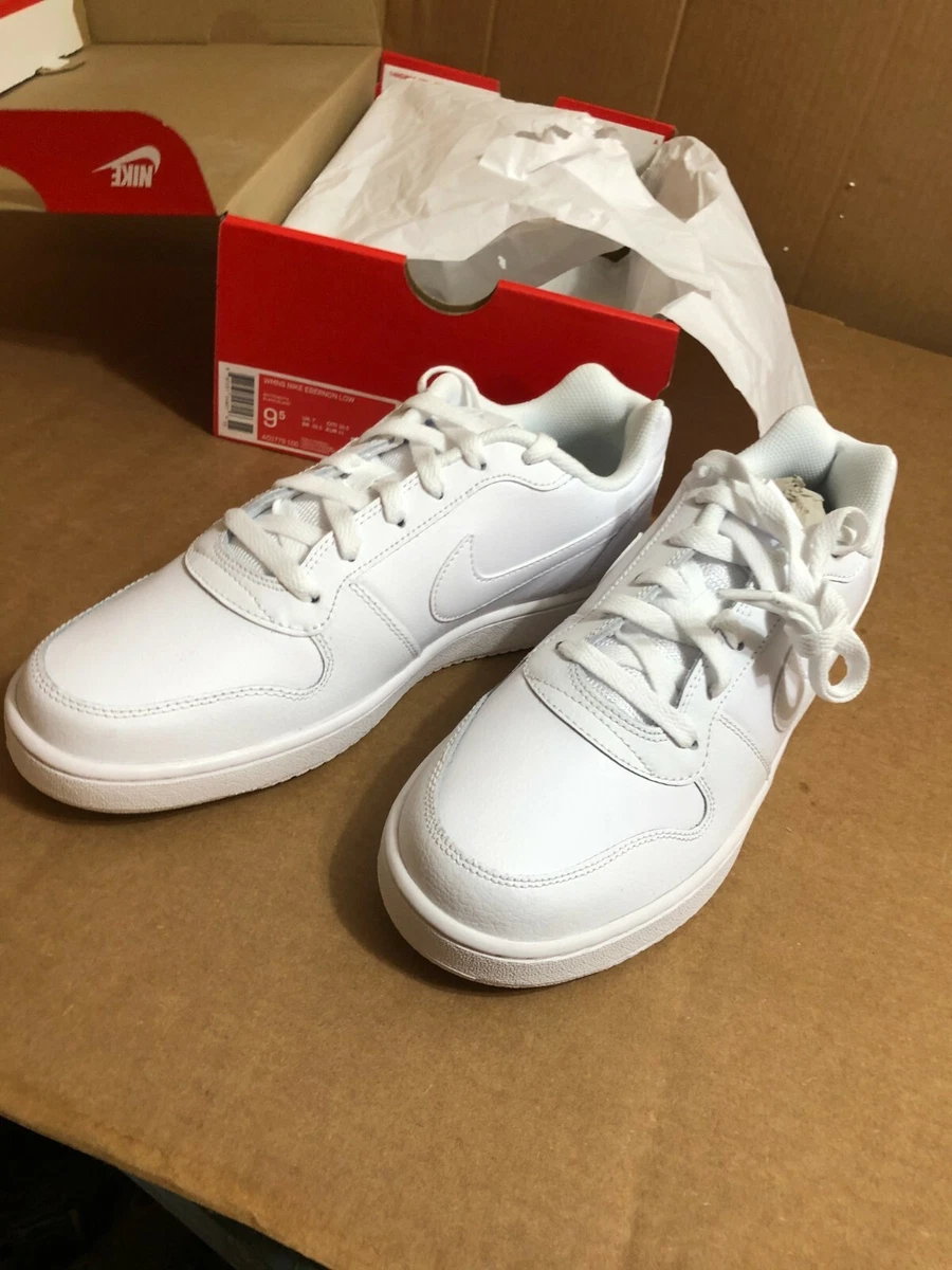 Nike Women&#039;s Ebernon Low Casual Shoes Triple White AQ1779-100 Size 9.5 ~ | eBay