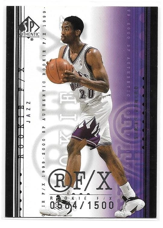 QUINCY LEWIS ROOKIE SERIAL /1500 1999-00 SP AUTHENTIC 107 UTAH JAZZ MINN GOPHERS - Image 2 of 4