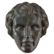 Alexander The Great small wall hanging sculpture plaster artifact bronze effect