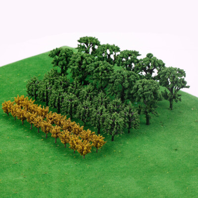 50pcs DIY Miniature Trees Model Train Railroad Wargame Scenery Landscape Scale