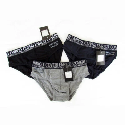 6 PEZZI SLIP UOMO ENRICO COVERI ART.1500 COTONE ELASTICIZZATO TG.S- M-L-XL-XXL