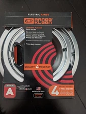 Range Kleen 1012-4X, 4 Pack, Chrome, Drip Pan "A" Series, Set