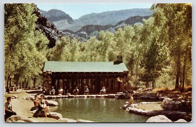 Grand Canyon AZ~Phantom Ranch Swimming Pool Bath House~Bright Angel~Fred Harvey