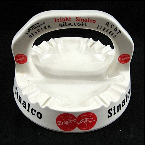 Vintage Sinalco German Fruit Drink Soda Pop Large Advertising Porcelain Ashtray - Picture 9 of 10