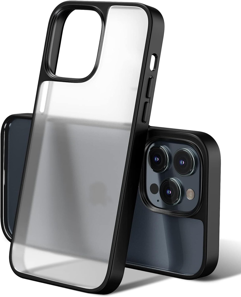 PROXA Clear, Lightweight Slim Matte Black Case for iPhone 14 Pro