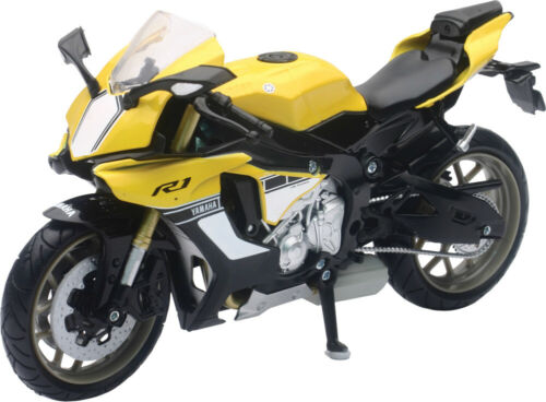 NEW-RAY 2016 YAMAHA YZF-R1 1:12 Scale Replica Super Sport Bike Toy 7&#034; Yellow