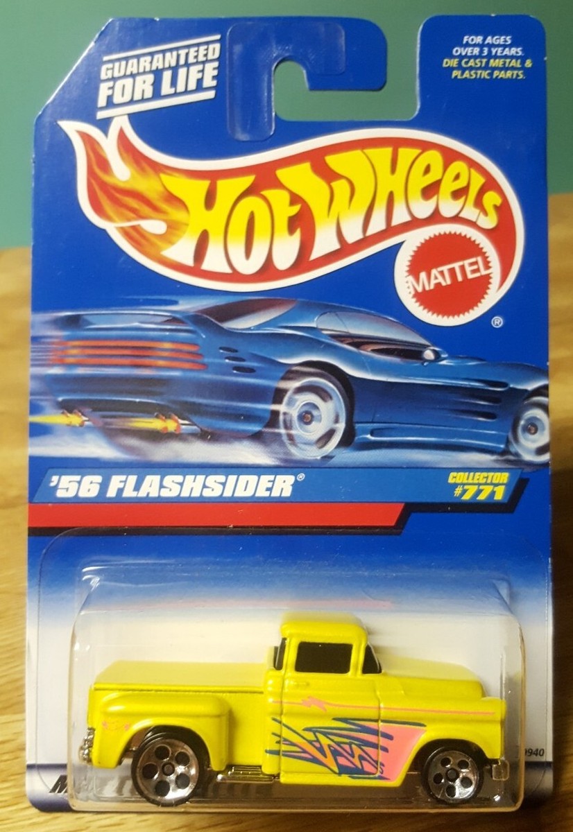 Hot Wheels '56 Chevy Flashsider Pickup Truck Pearl Yellow 1:64