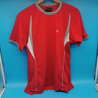 Champion Active rotes T-Shirt authentische Sportbekleidung Herren UK Größe Large