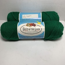 Lot 2 Skeins 876 Tartan Fruit Of The Loom 4 Oz 4 Ply 100 Acrylic Worsted Yarn