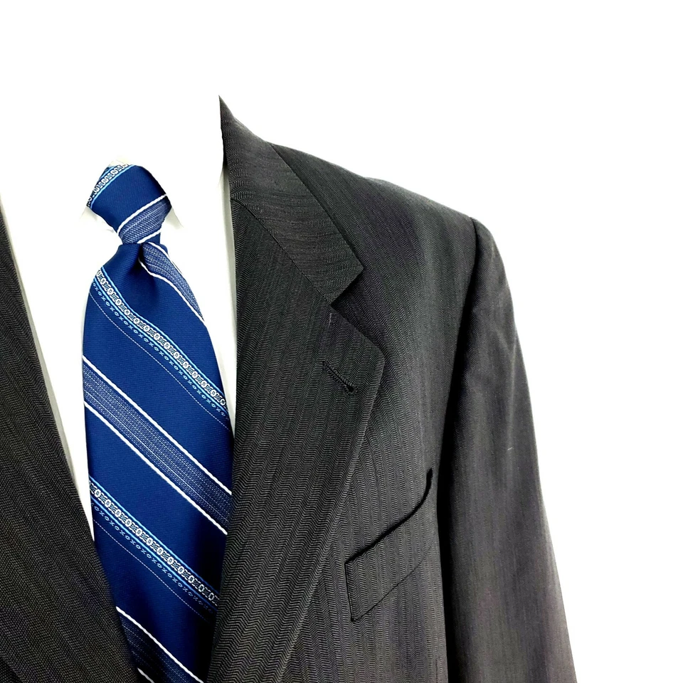 Шерстяной блейзер Kilgour French Stanbury Barney's New York на 3 пуговицах 44 л серый птичий глаз - Изображение 2 из 4