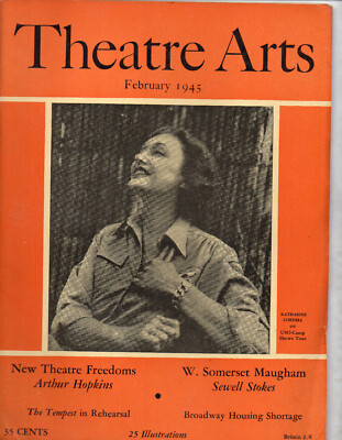 Katherine Cornell,  W. Somerset Maugham Sewell Stokes 2- 1945 THEATRE ARTS great