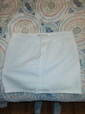 White Jean Skirt