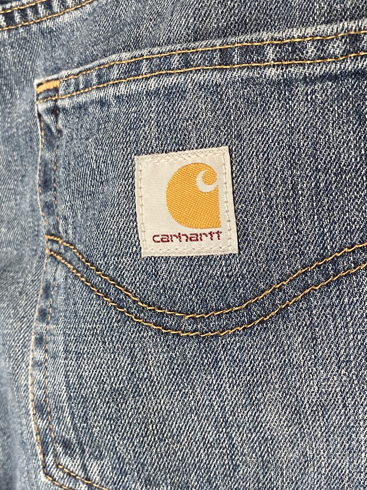 Carhartt 34x32 Blue Jeans Mens Denim 101483-980 Holter Relaxed Fit Straight Leg thumbnail 3