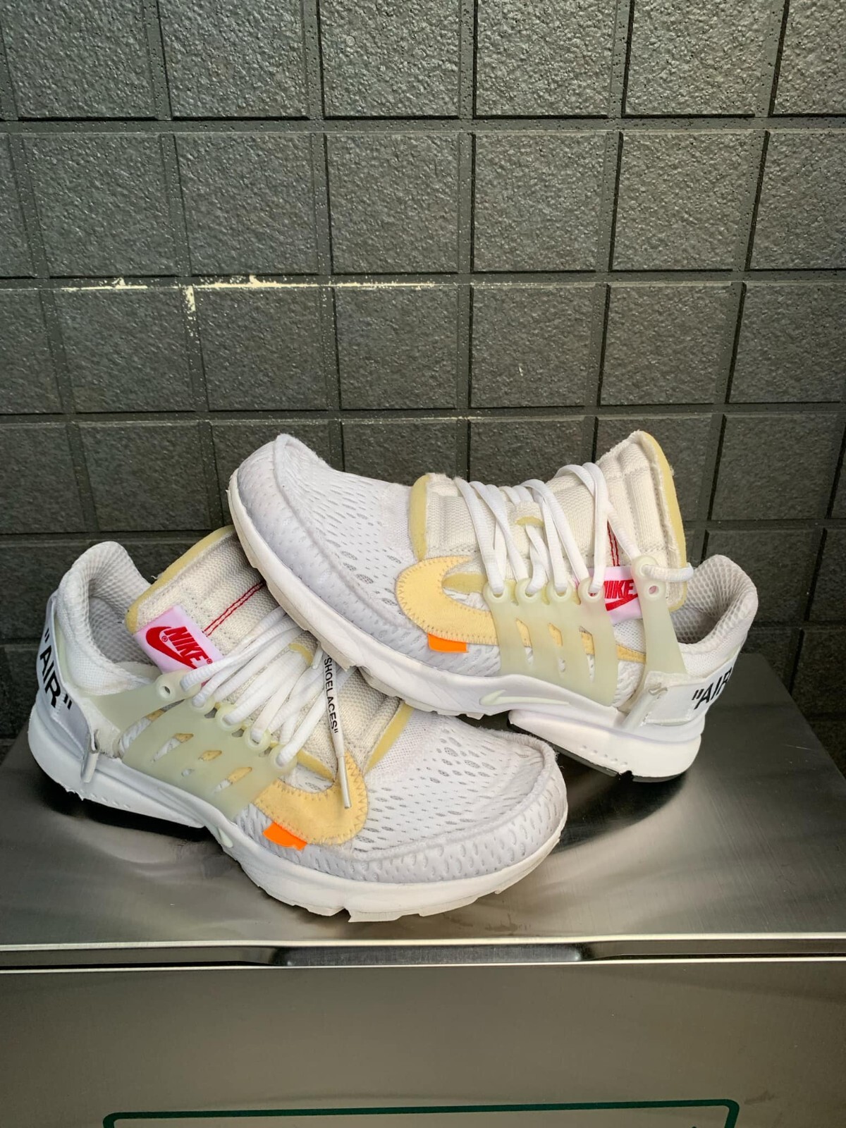 OFF WHITE X NIKE Nike x Off White Presto UK 6 Us 7 100% autentiche ottime condizioni bianche 25 cm