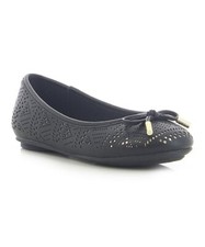 SPROX Girls Black Jen Ballet Flat Kids 11