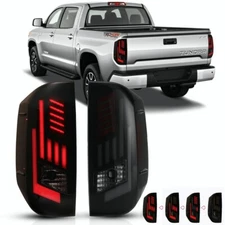 For 2014-2021 Toyota Tundra LED Tail Lights Lamps Sequential Signals Black Smoke