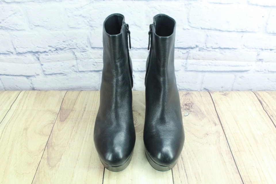 3.1 Phillip Lim Women's Ziggy Ankle Zip Platform Boots Leather Black Size 9 - Image 4 of 4