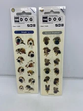 Vintage Set of 2 The Dog Artlist Collection Stickers NEW UNUSED