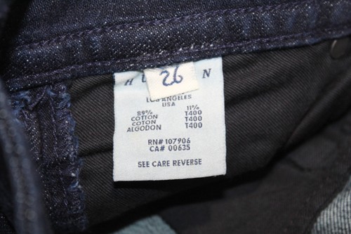 Hudson Straight Dark Denim Jeans Mid Rise Size 26 with flaps Midnight Blue - Bild 8 von 8
