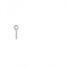 100 SILVER PLATED 1/2 INCH EYE PINS 21GA