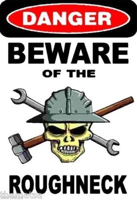 10cm Auto-Aufkleber Sticker Decal Laptop Farbe Danger Beware The Roughneck F1055