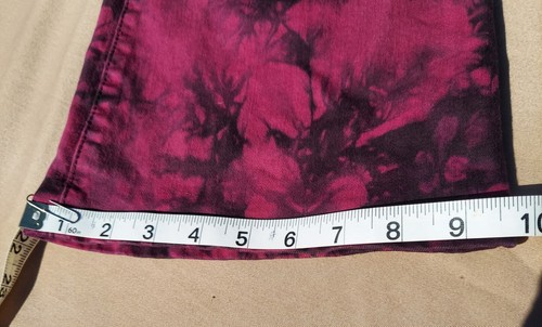 Pantalones de mezclilla para niñas Art Class talla 14 acampanados corbata rosa/negro tiro bajo campana parte inferior - Imagen 5 de 8